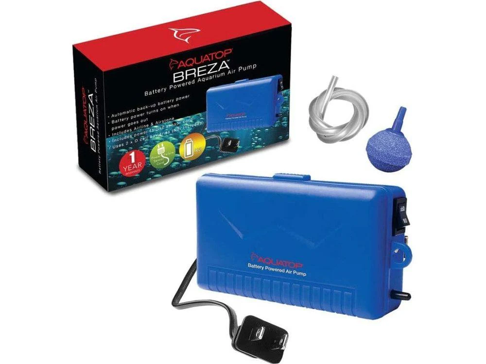 Aquatop BREZA Battery Powered Aquarium Air Pump with AC Power Failure Sensor