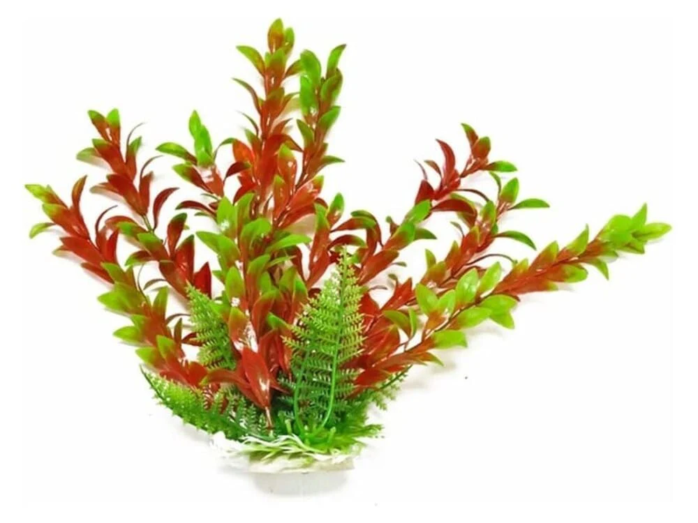 Aquatop Hygro Aquarium Plant with Weighted Base Green, Red, 1ea/16 in - Image 2