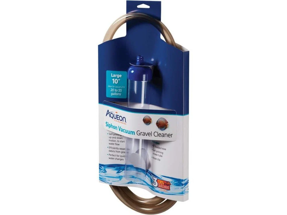 Aqueon Aquarium Siphon Vacuum Gravel Cleaner No Bulb, 1ea/Large - 10 in