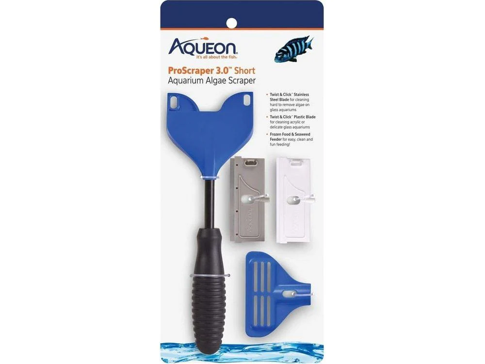 Aqueon ProScraper 3.0 Short Aquarium Algae Scraper