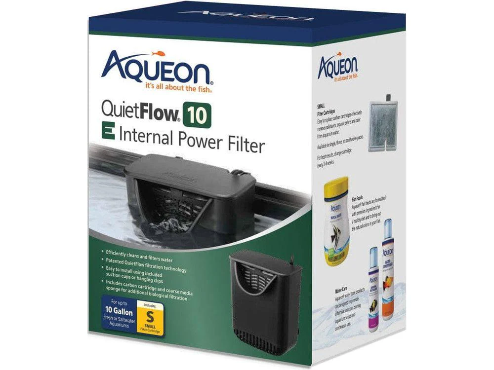 Aqueon QuietFlow E Internal Power Filter, Small, 10 gal