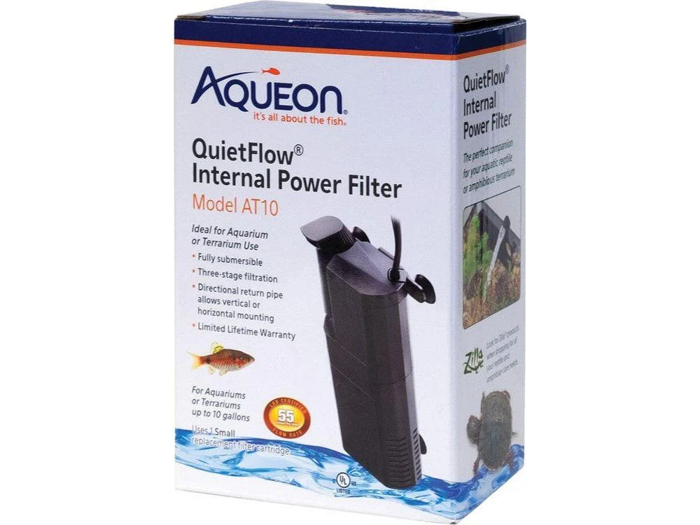 Aqueon QuietFlow Internal Power Filter AT10, 1ea/10 gal