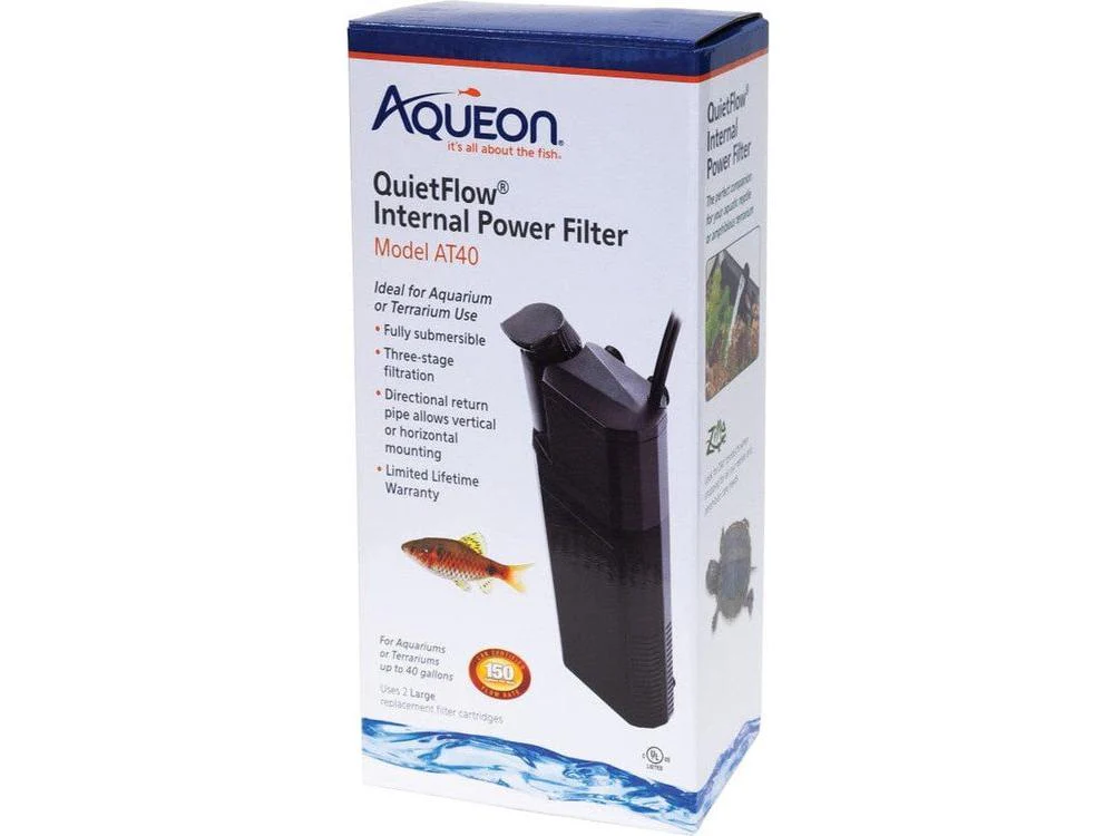 Aqueon QuietFlow Internal Power Filter AT40, 40 gal