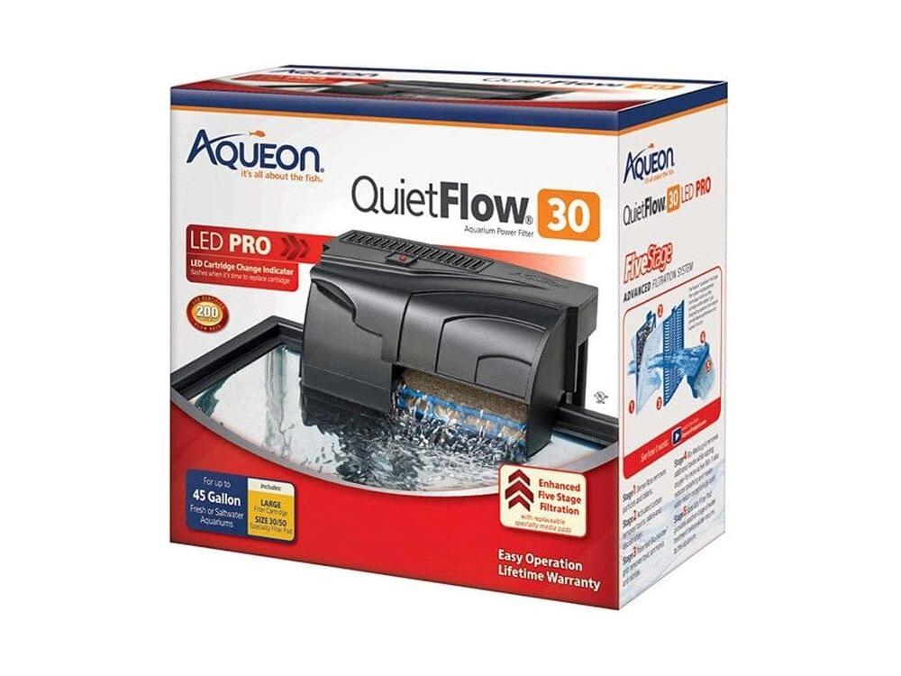 Aqueon QuietFlow LED PRO Aquarium Power Filter Size 30