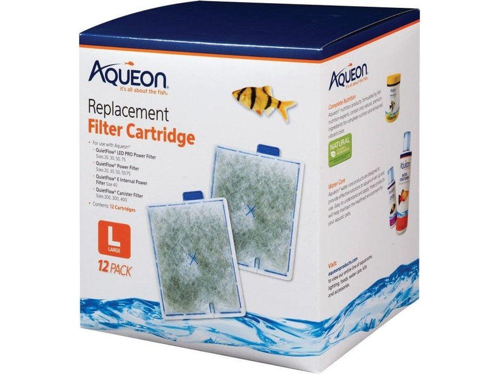 Aqueon Replacement Filter Cartridges, Large - 12 pk