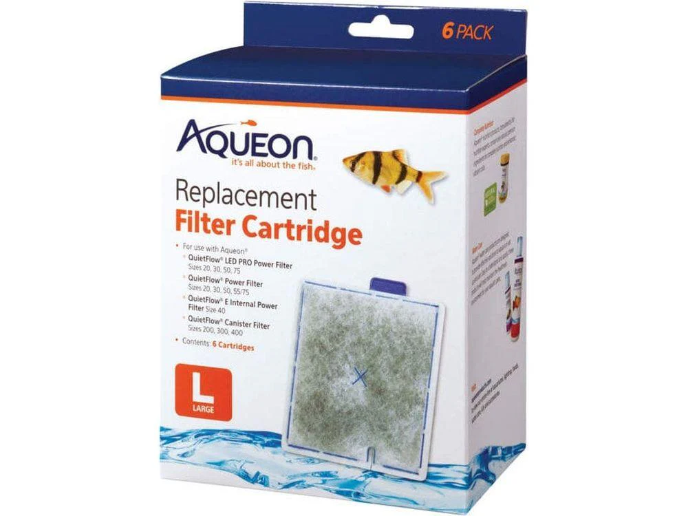 Aqueon Replacement Filter Cartridges, Large - 6 pk