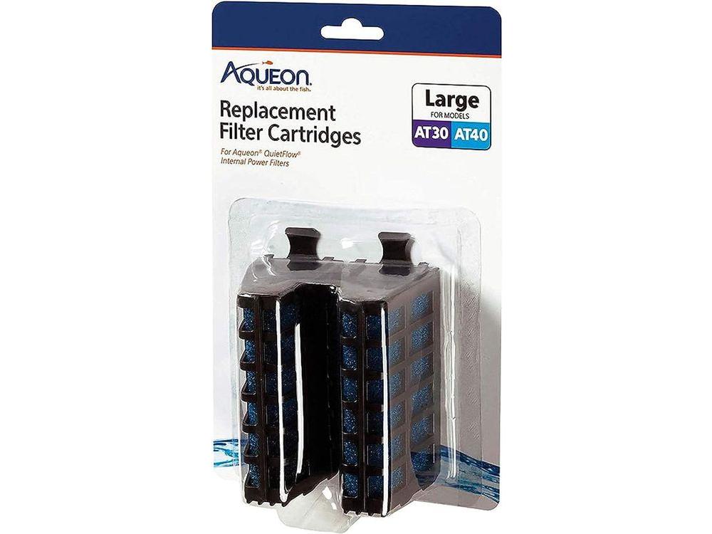 Aqueon Replacement Internal Filter Cartridge, Large, 2pk