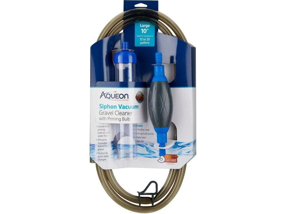 Aqueon Siphon Vacuum Gravel Cleaner With Bulb Large - 10 in