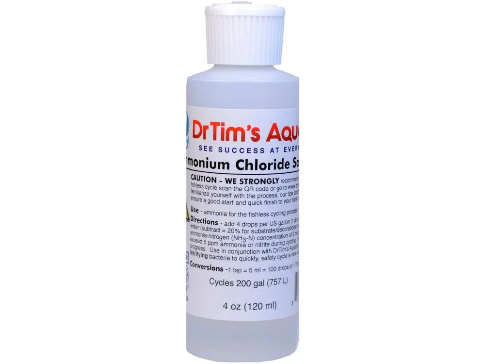 Dr. Tim's Aquatics Ammonium Chloride Solution for Fishless Cycling 1ea/4 fl oz