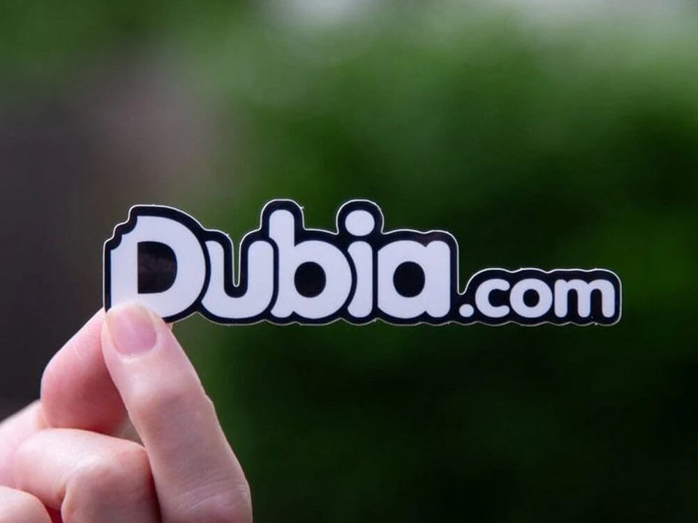 Dubia.com Sticker (Black w/ White letters)