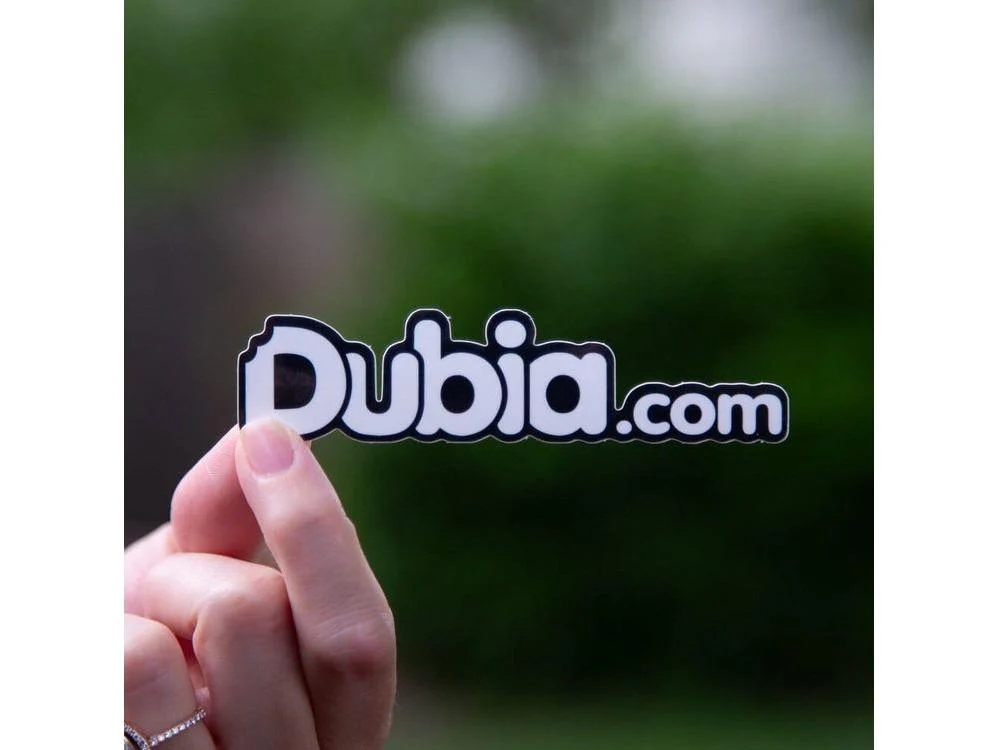Dubia.com Sticker (Black w/ White letters) - Image 2