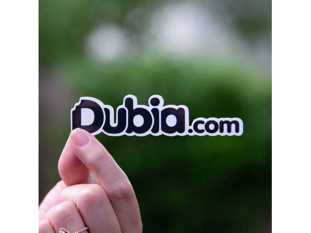 Dubia.com Sticker (White w/ Black letters) - Image 2