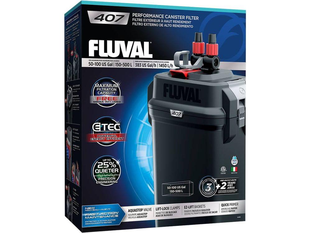 Fluval 407 External Filter 120Vac, 60Hz (50-100gal)
