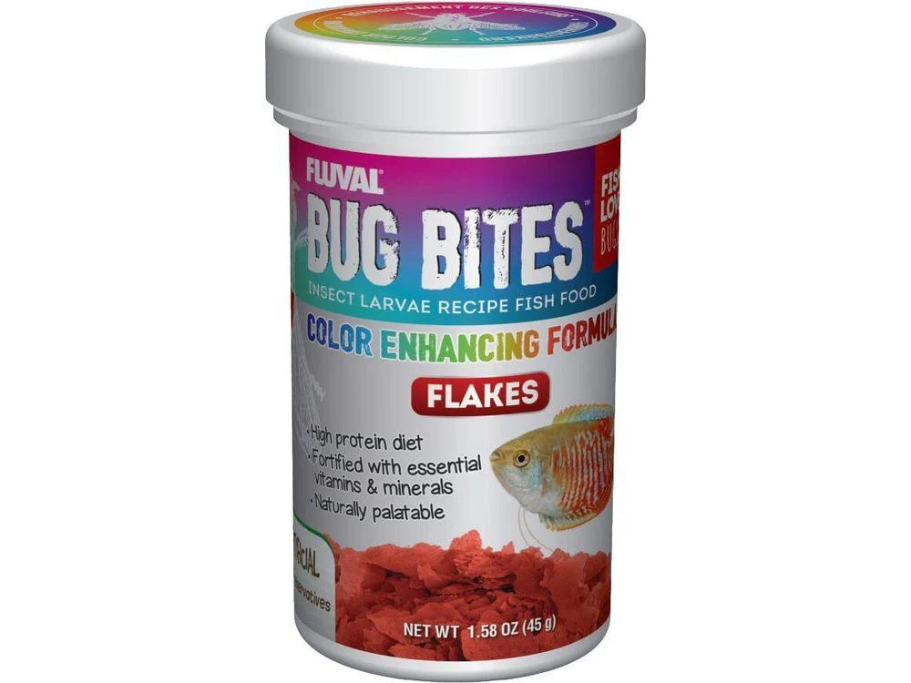 Fluval BugBites Color Enhancing Flakes 1.58oz