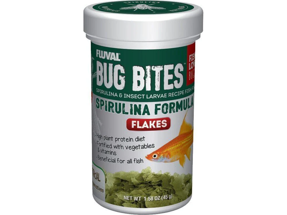 Fluval Bug Bites Spirulina Flakes 1.58oz