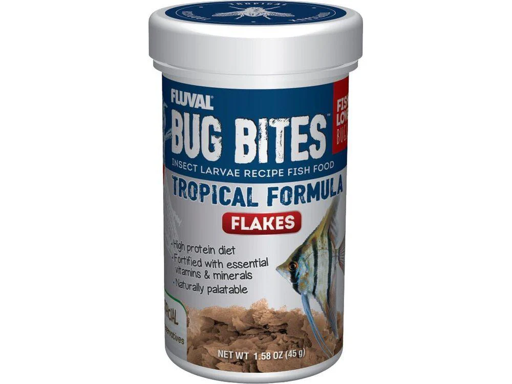 Fluval Bug Bites Tropical Flakes 1.58oz