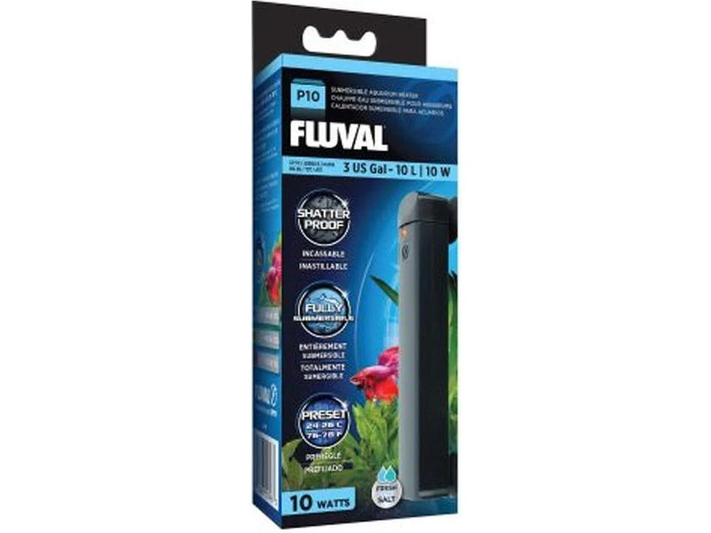 Fluval P10 Pre-Set Aquarium Heater, 3 gallon