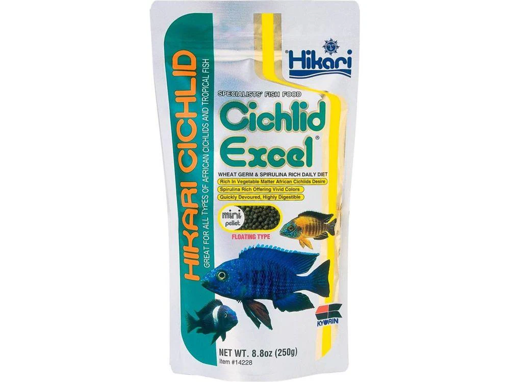Hikari Cichlid Mini Excel Pellets Fish Food 8.8 oz