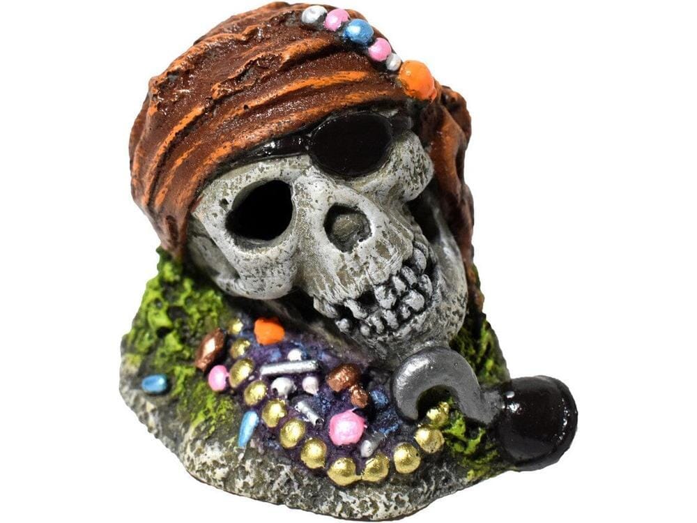 Hikari USA Pirate Skull w/Treasure Resin Ornament 1ea/2.7 in - Image 2