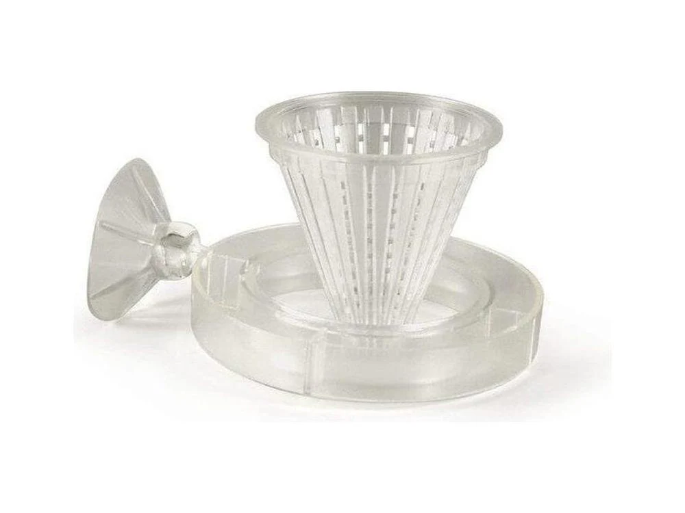 Lee's Aquarium & Pet Products 4-Way Cone Worm Fish Food Feeder Clear, 1ea - Image 2