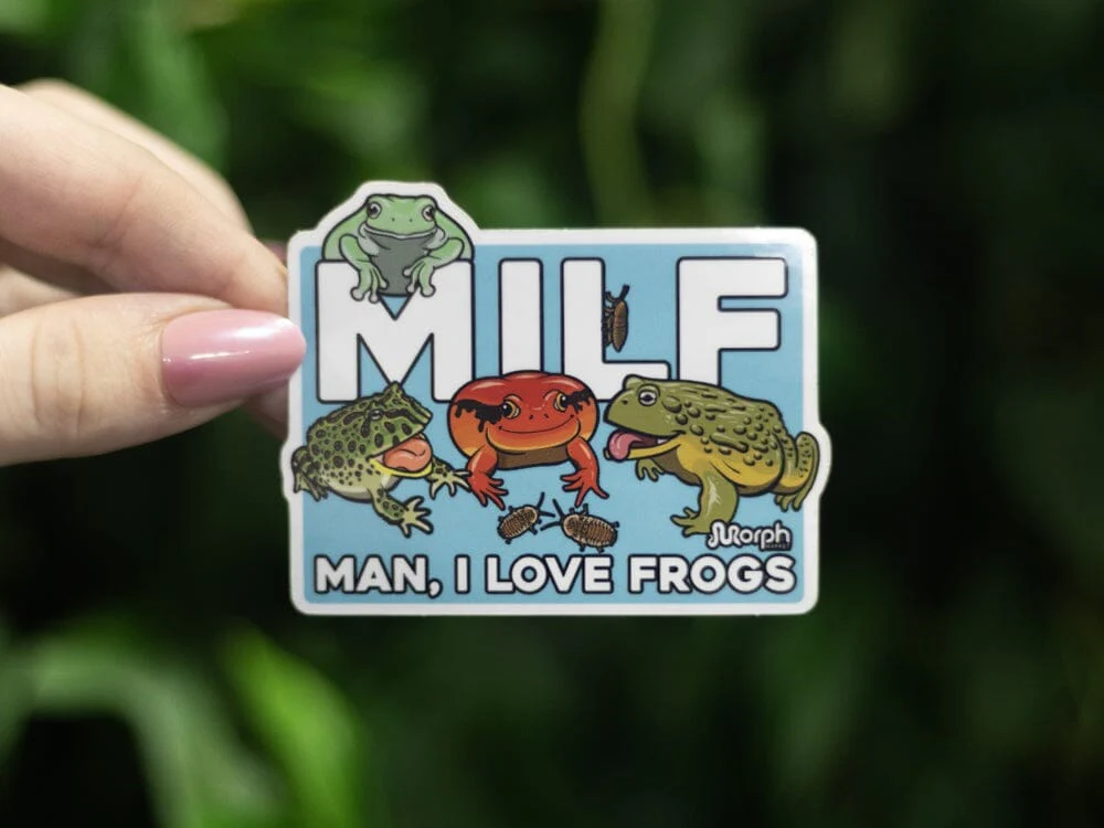 Man I Love Frogs Sticker