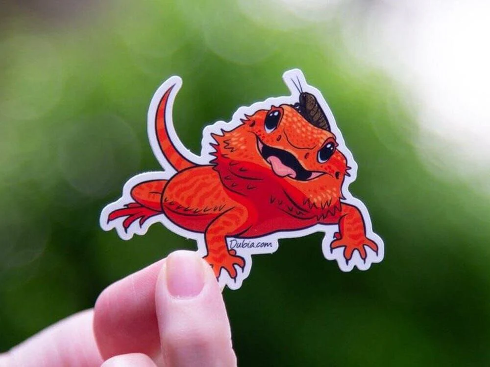 Red Beardie Open Mouth Sticker