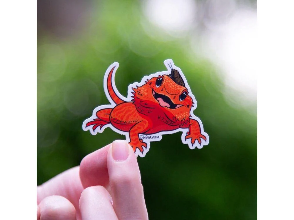 Red Beardie Open Mouth Sticker - Image 2