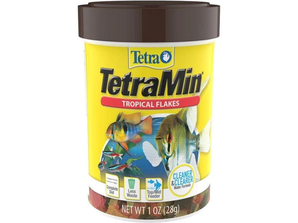 Tetra TetraMin Clean & Clearer Tropical Flakes Fish Food 1ea/1 oz