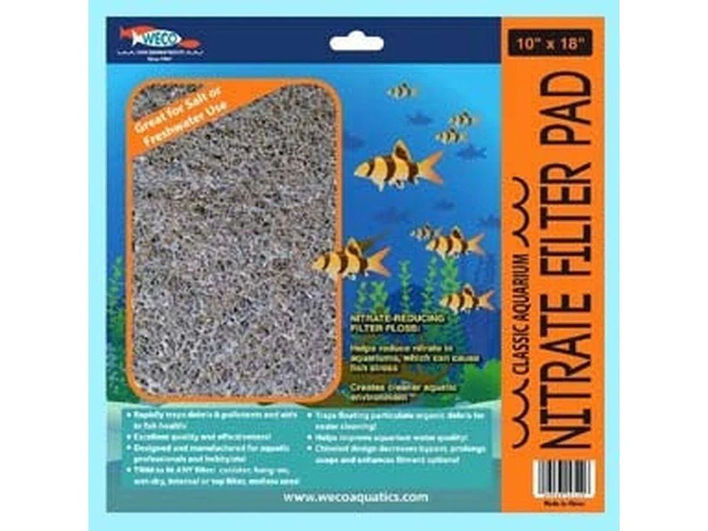 Weco Nitrate Filter Pad, 10" x 18"