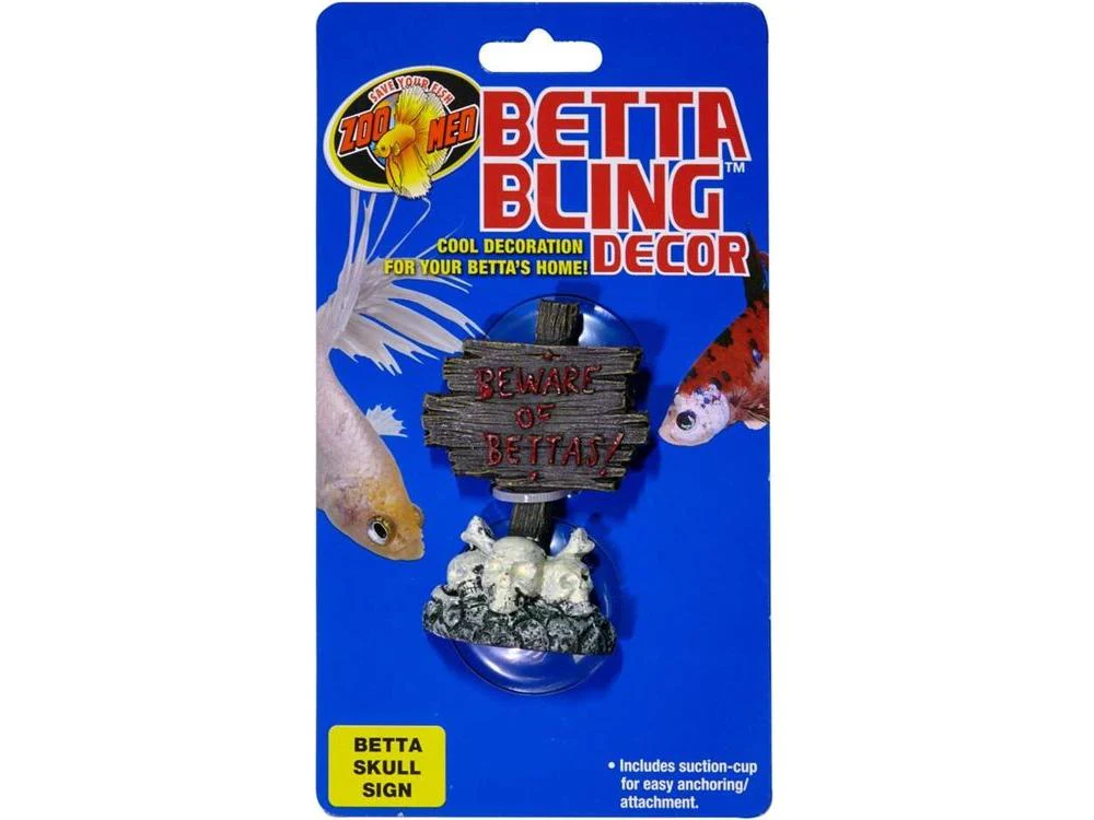 Zoo Med Betta Bling Skull Sign Multi-Color, 1ea