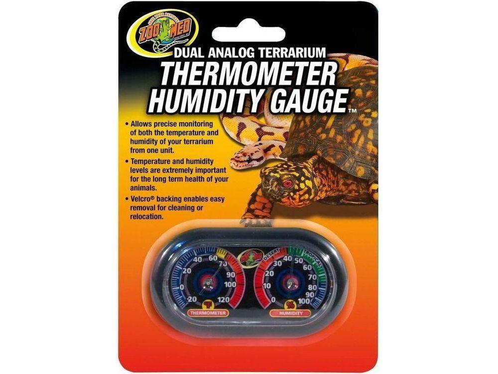 Zoo Med Dual Analog Terrarium Thermometer/Humidity Gauge