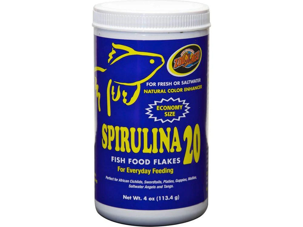 Zoo Med Spirulina 20 Flakes Fish Food 1ea/4 oz